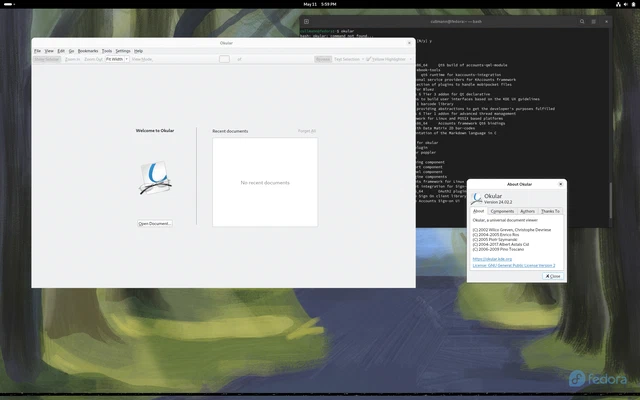 Okular on GNOME